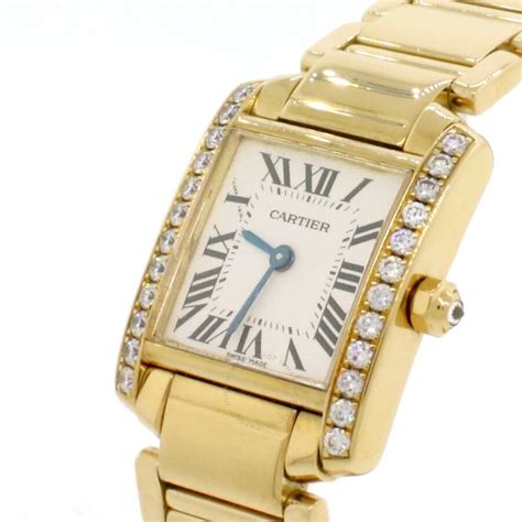 pre owned cartier tank gold|pre owned cartier tank watches.